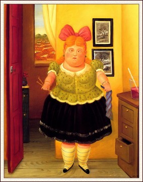 Fernando Botero Painting - The Seamstress Fernando Botero